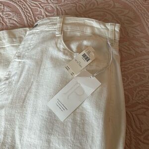 Anthropologie White Denim Wide Leg Jeans